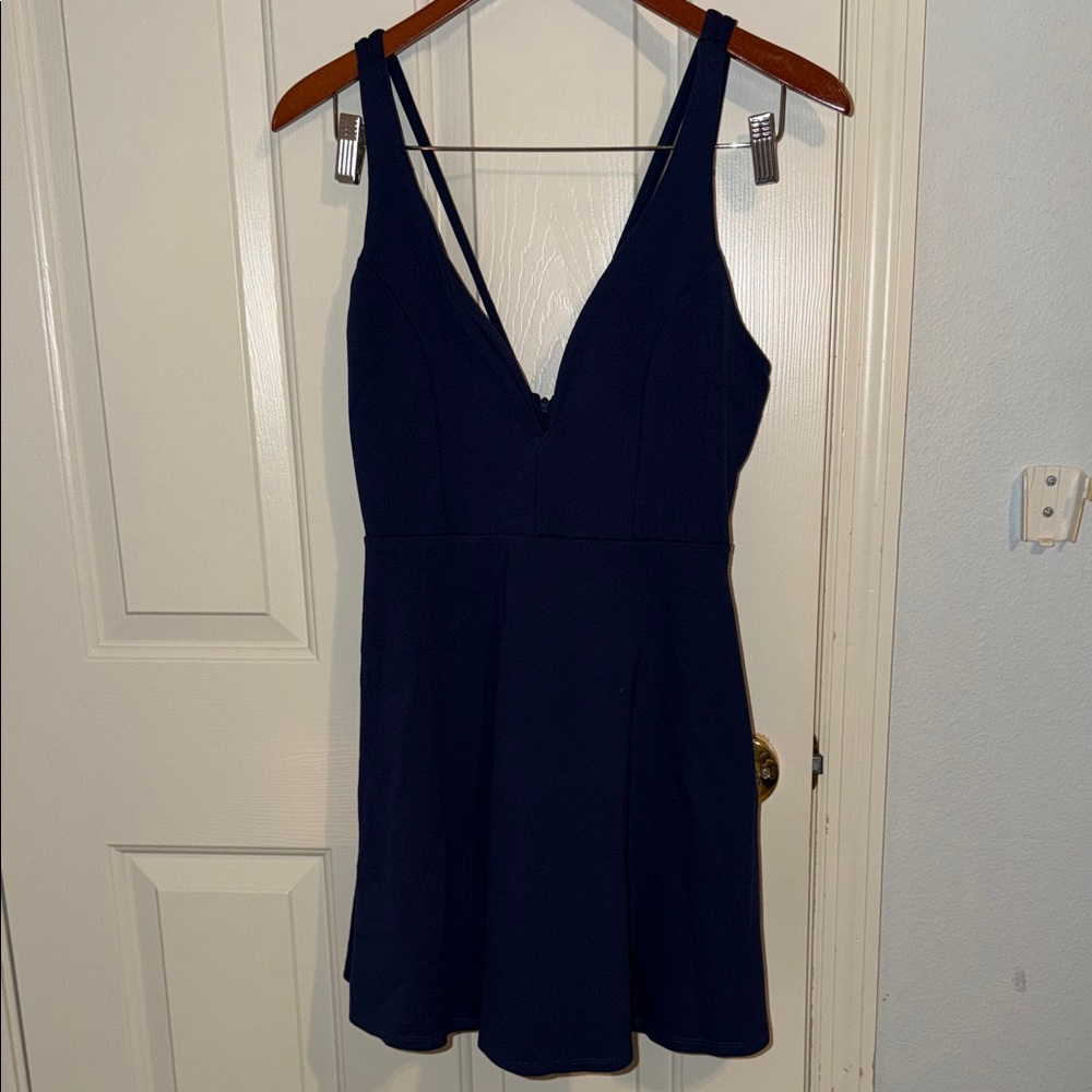 Lulu’s Blue Dress / Cross Back Straps